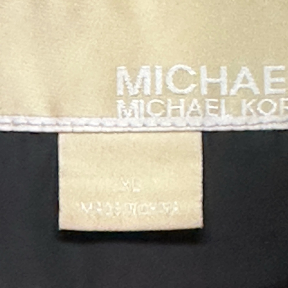 Michael Michael Kors Black Down Puffer Coat with Faux Fur Hood (Size XL) - Picture 7 of 7